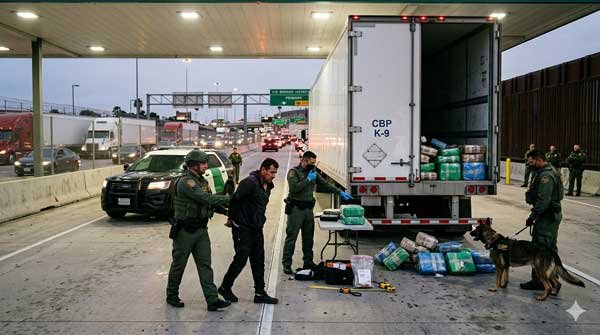 San Diego federal drug smuggling defense attorney Jason Ronis legal counsel for border checkpoint narcotics arrest and CBP cargo truck vehicle search