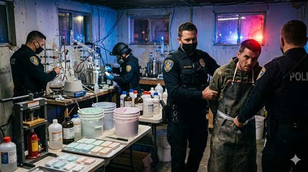 San Diego drug manufacturing defense attorney Jason Ronis legal representation for illegal narcotics lab bust and police arrest